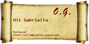Olt Gabriella névjegykártya
